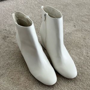 White Ankle Boots - Never Worn